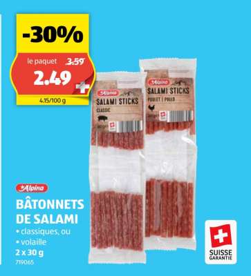 BÂTONNETS DE SALAMI