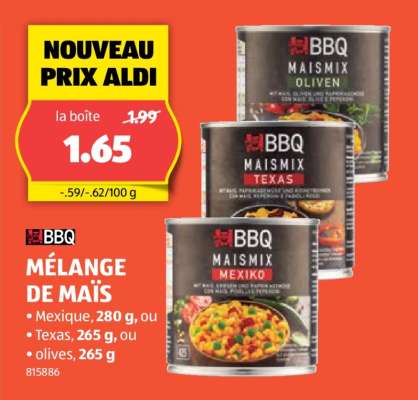 BBQ MÉLANGE DE MAÏS