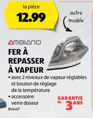 FER À REPASSER À VAPEUR