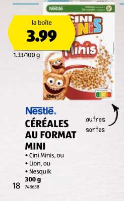 Nestlé CÉRÉALES AU FORMAT MINI