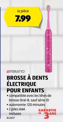 Brosse à dents électrique pour enfants