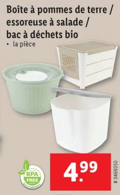 Boîte à pommes de terre / essoreuse à salade / bac à déchets bio