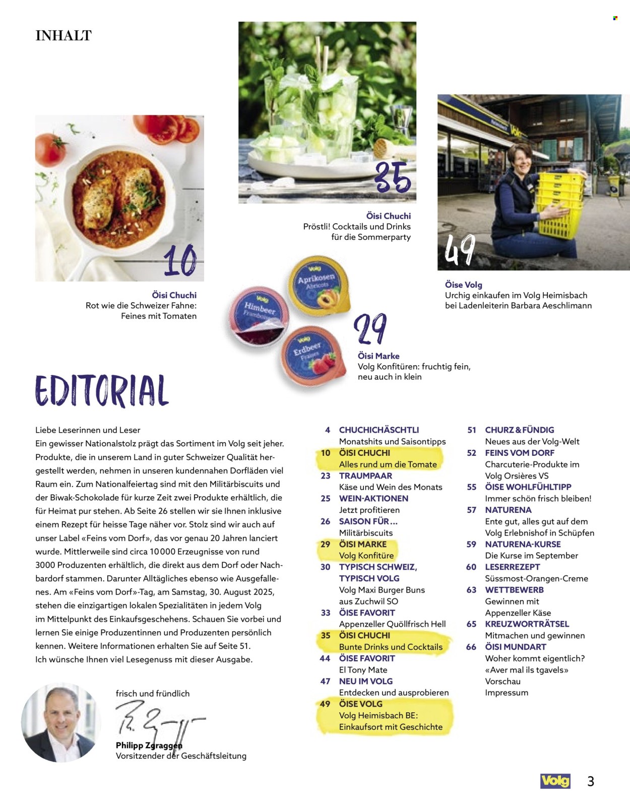 Catalogue Volg - 1.8.2025 - 31.8.2025. Page 3. Page 3