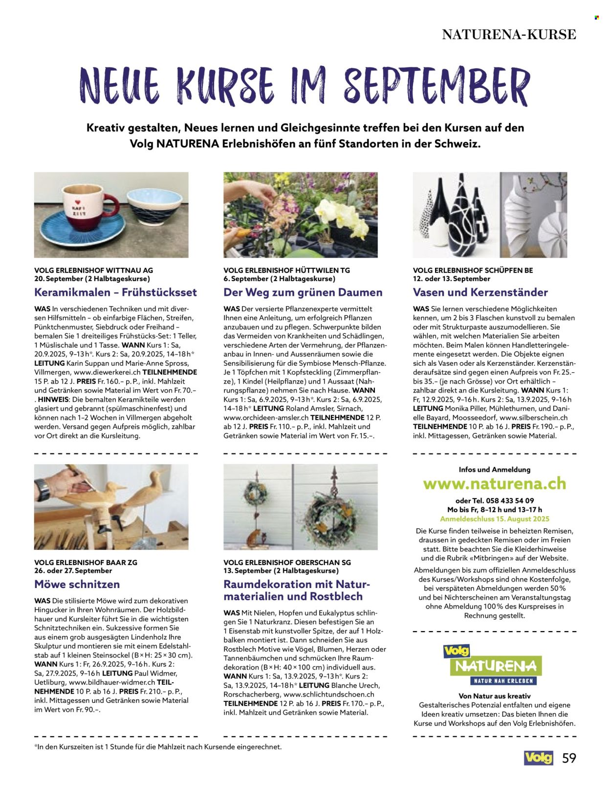 Catalogue Volg - 1.8.2025 - 31.8.2025. Page 59. Page 59