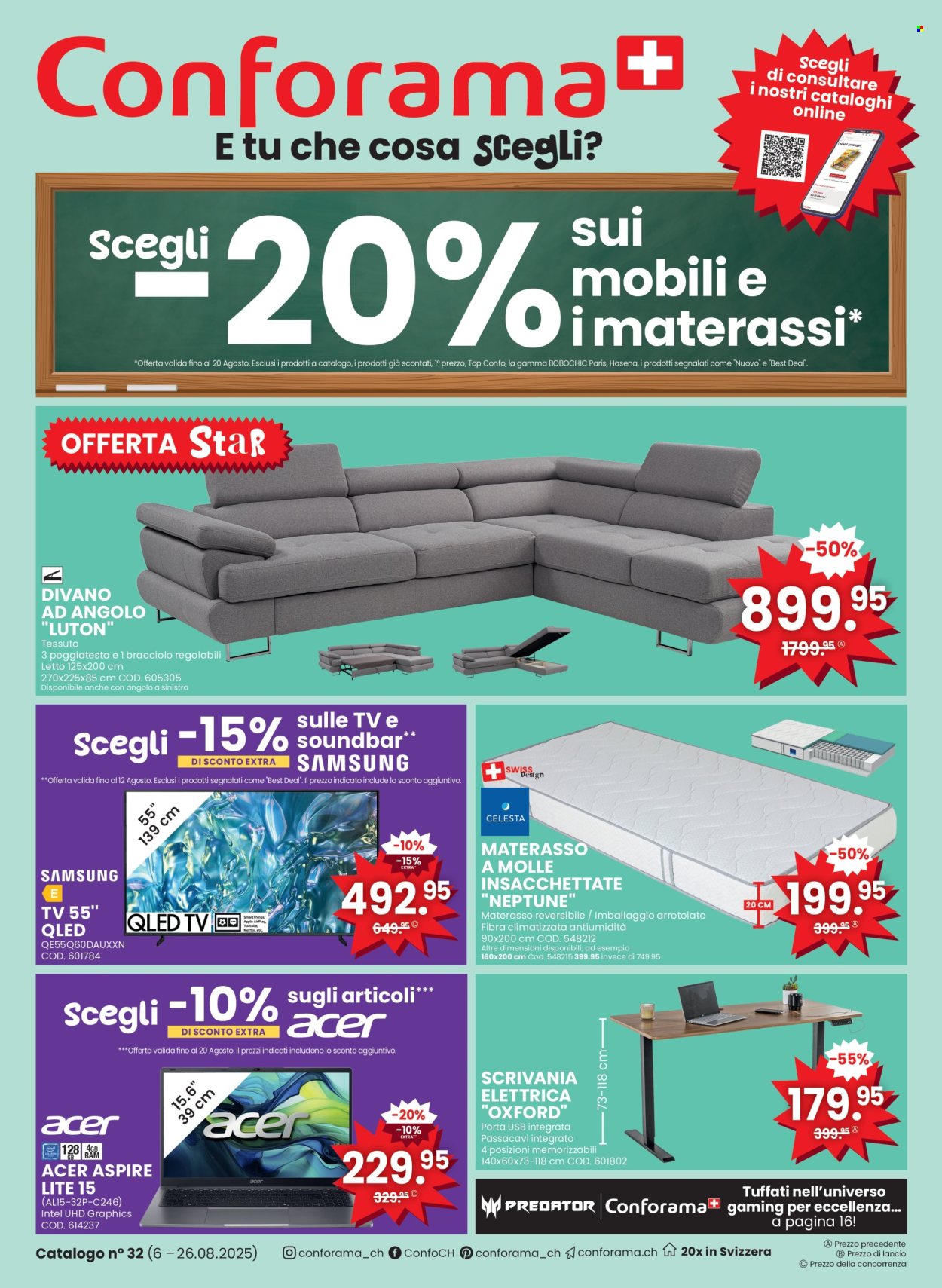 Catalogue Conforama - 6.8.2025 - 26.8.2025. Page 1. Page 1