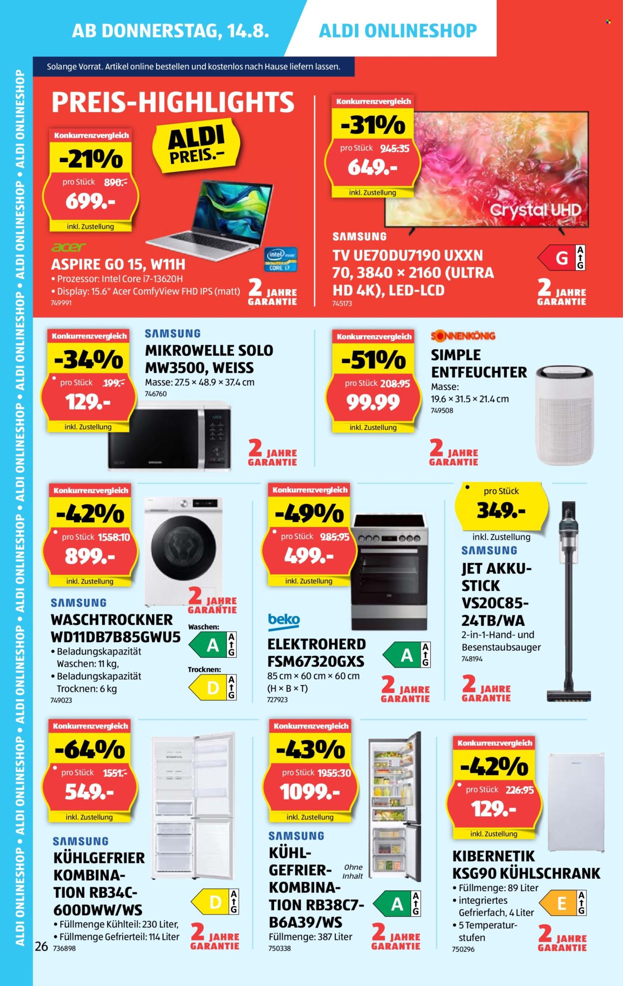 Catalogue Aldi - 14.8.2025 - 20.8.2025. Page 26. Page 26