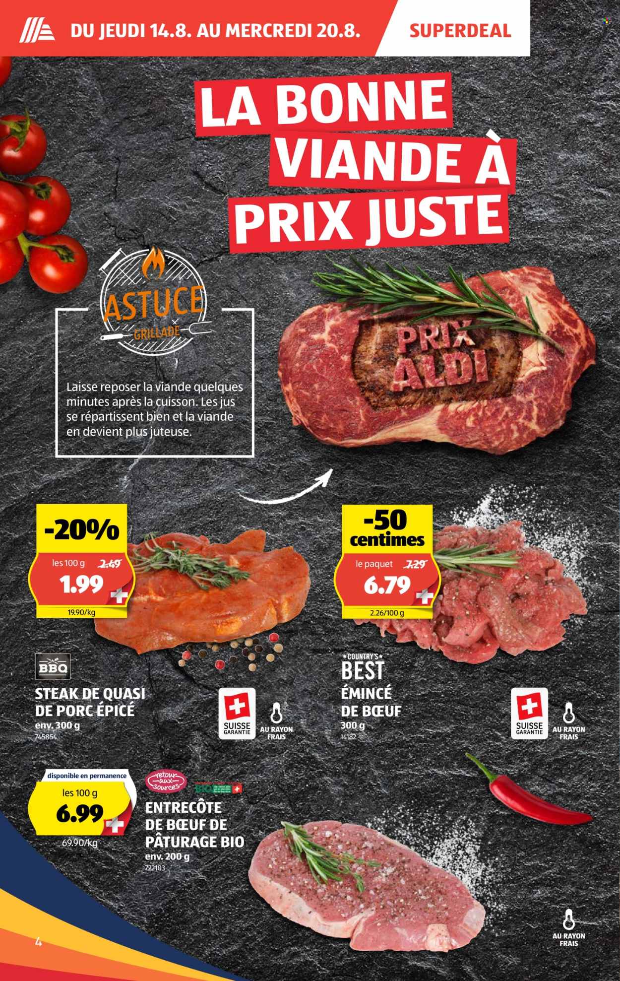 Catalogue Aldi - 14.8.2025 - 20.8.2025. Page 4. Page 4