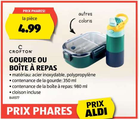 CROFTON GOURDE OU BOÎTE À REPAS