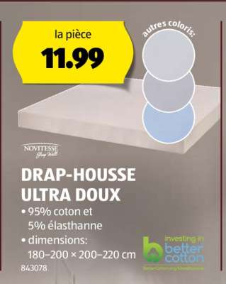 NOVITESSE Drap-Housse Ultra Doux
