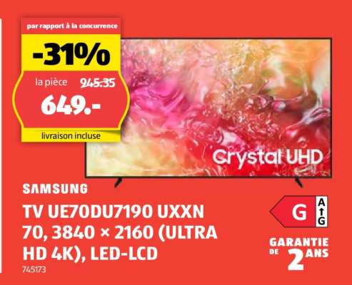 SAMSUNG TV UE70DU7190 UXXN