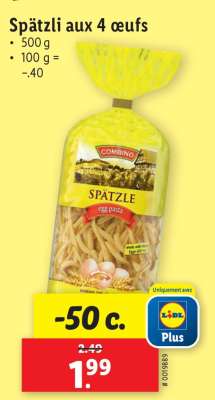 Spätzli aux 4 œufs