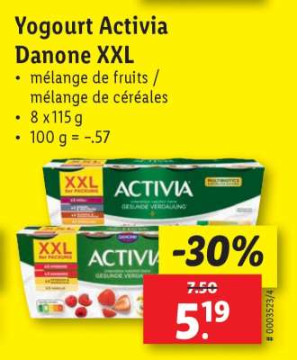Yogourt Activia Danone XXL
