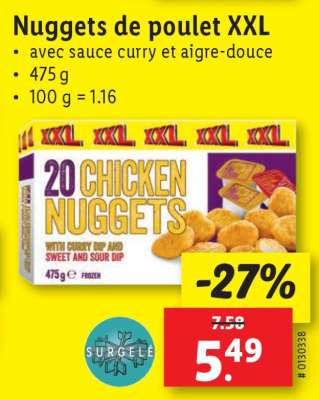 Nuggets de poulet XXL