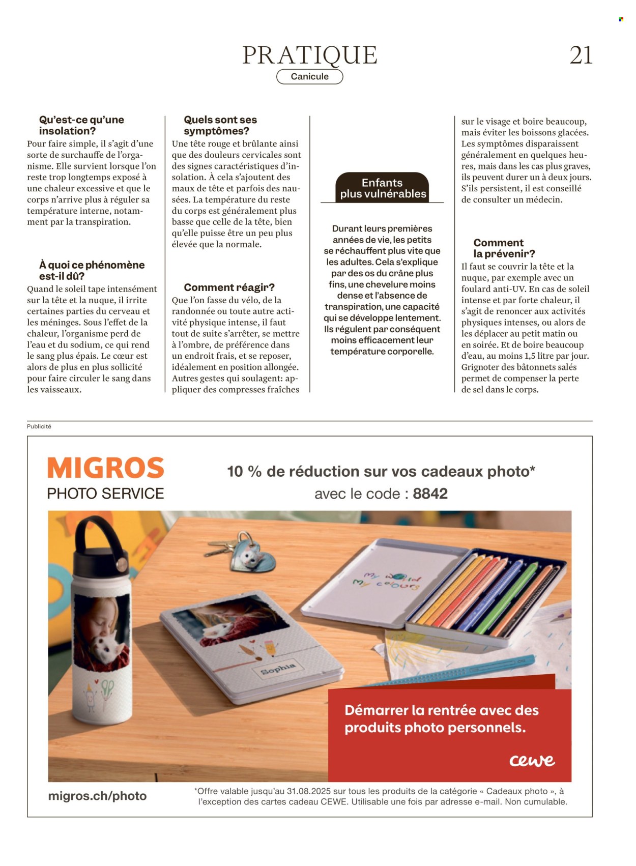 Catalogue Migros - 12.8.2025 - 18.8.2025. Page 21. Page 21