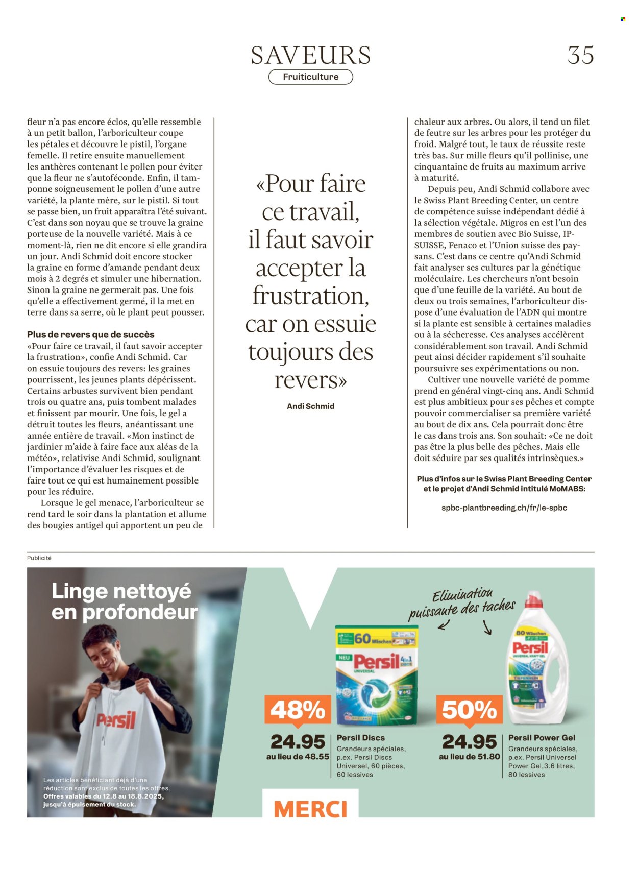 Catalogue Migros - 12.8.2025 - 18.8.2025. Page 35. Page 35