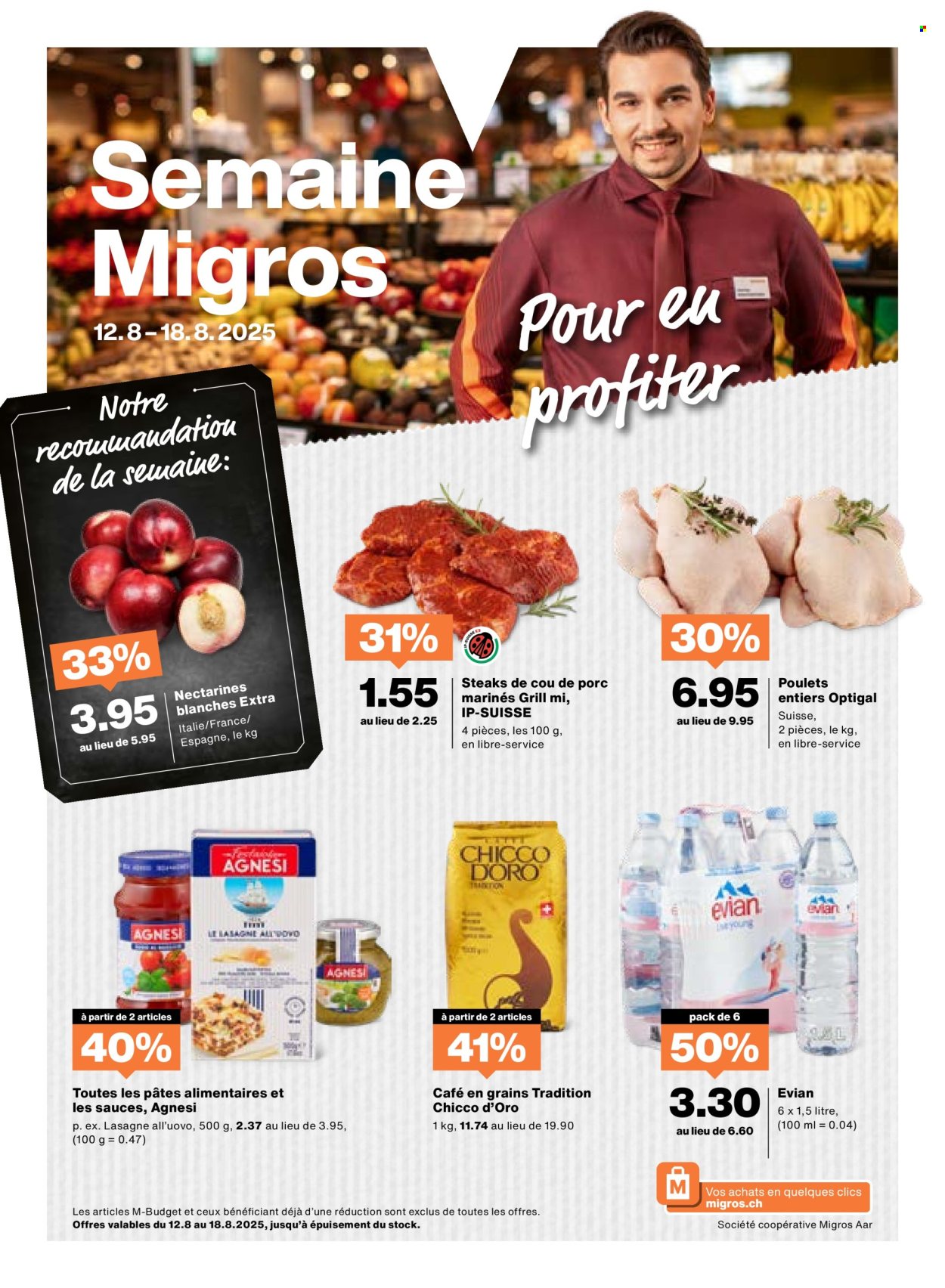 Catalogue Migros - 12.8.2025 - 18.8.2025. Page 1. Page 1