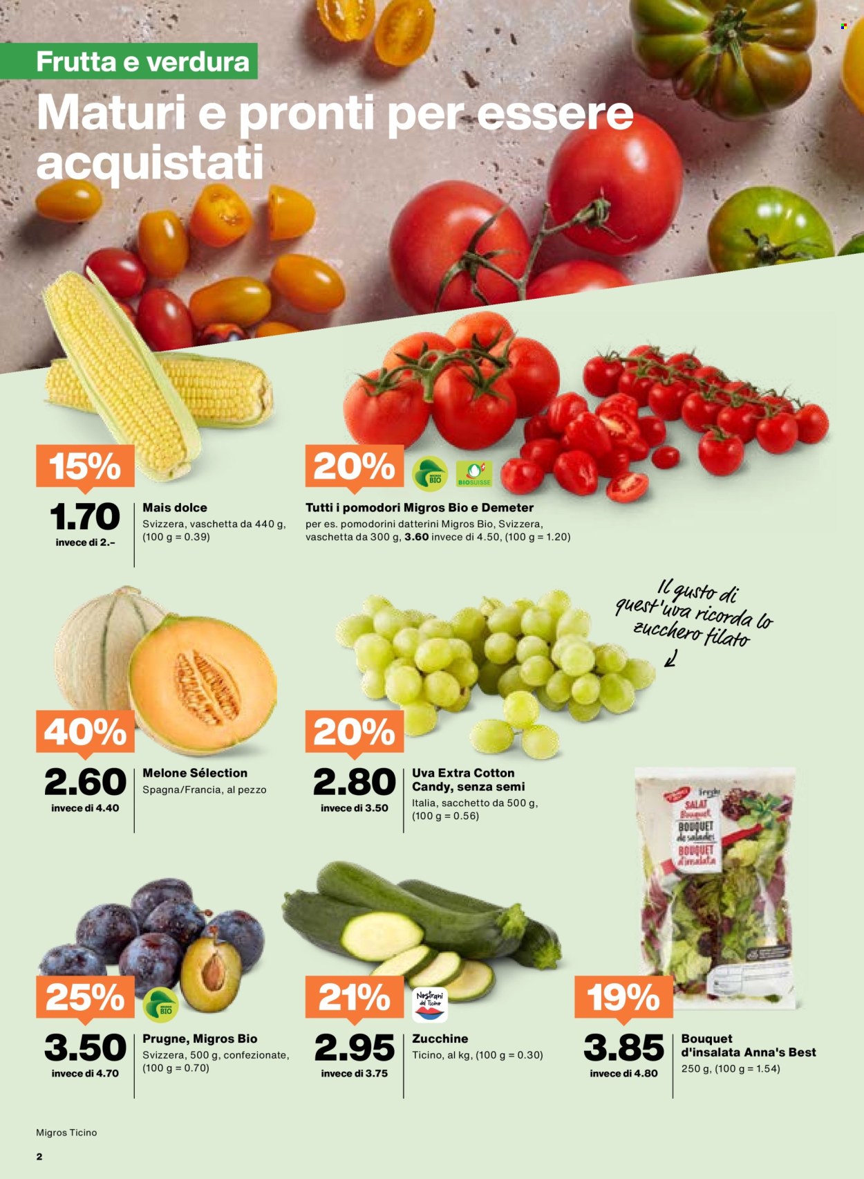 Catalogue Migros - 12.8.2025 - 18.8.2025. Page 2. Page 2