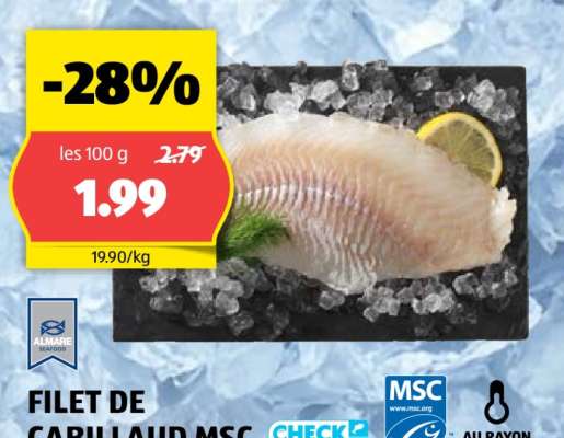 FILET DE CABILLAUD MSC