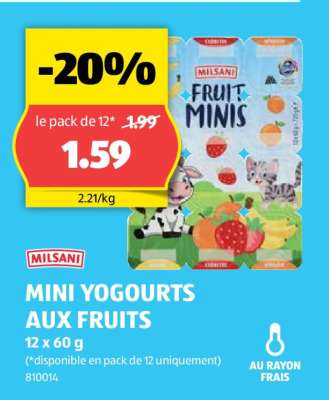 MILSANI MINI YOGOURTS AUX FRUITS