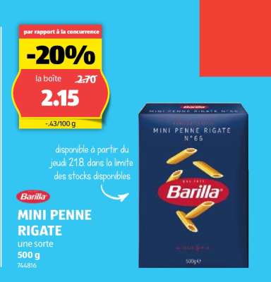 Barilla MINI PENNE RIGATE