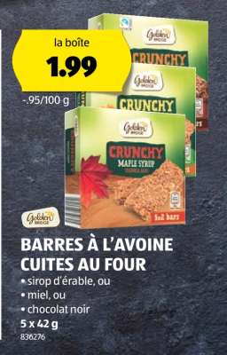 BARRES À L’AVOINE CUITES AU FOUR
