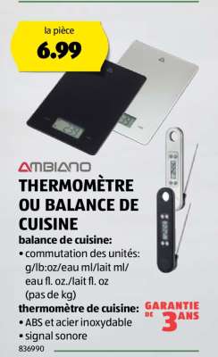 AMBIANO THERMOMÈTRE OU BALANCE DE CUISINE