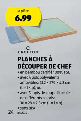CROFTON PLANCHES À DÉCOUPER DE CHEF