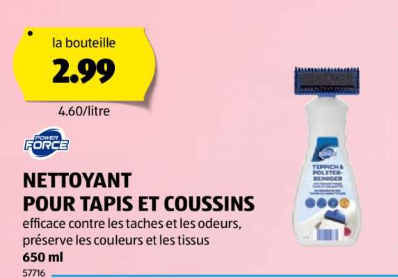 Nettoyant pour tapis et coussins