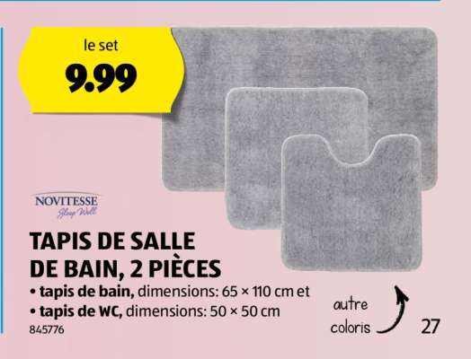 TAPIS DE SALLE DE BAIN, 2 PIÈCES