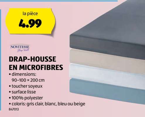 DRAP-HOUSSE EN MICROFIBRES