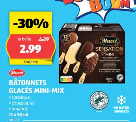 Mucci BÂTONNETS GLACÉS MINI-MIX
