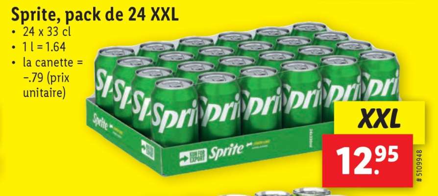 Sprite, pack de 24 XXL