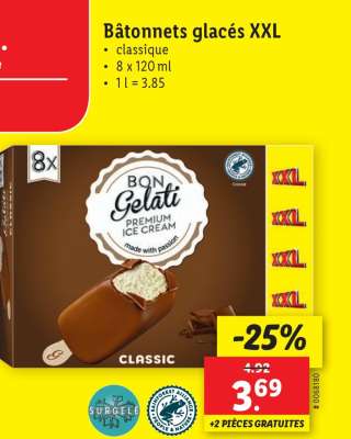 Bâtonnets glacés XXL