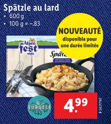 Spätzle au lard