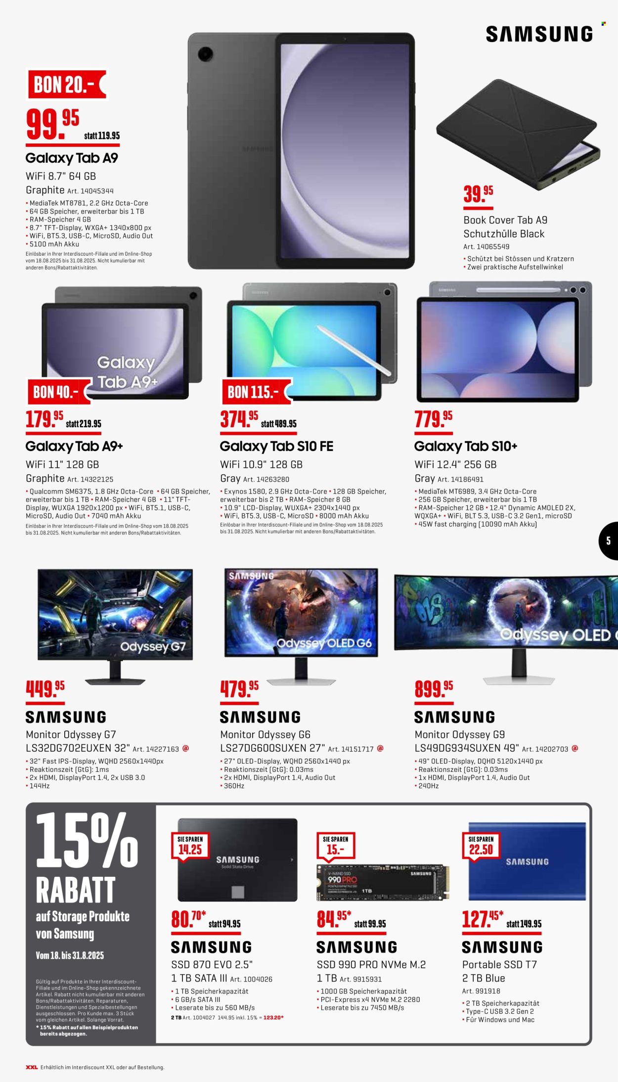 Catalogue Interdiscount - 18.8.2025 - 31.8.2025. Page 5. Page 5