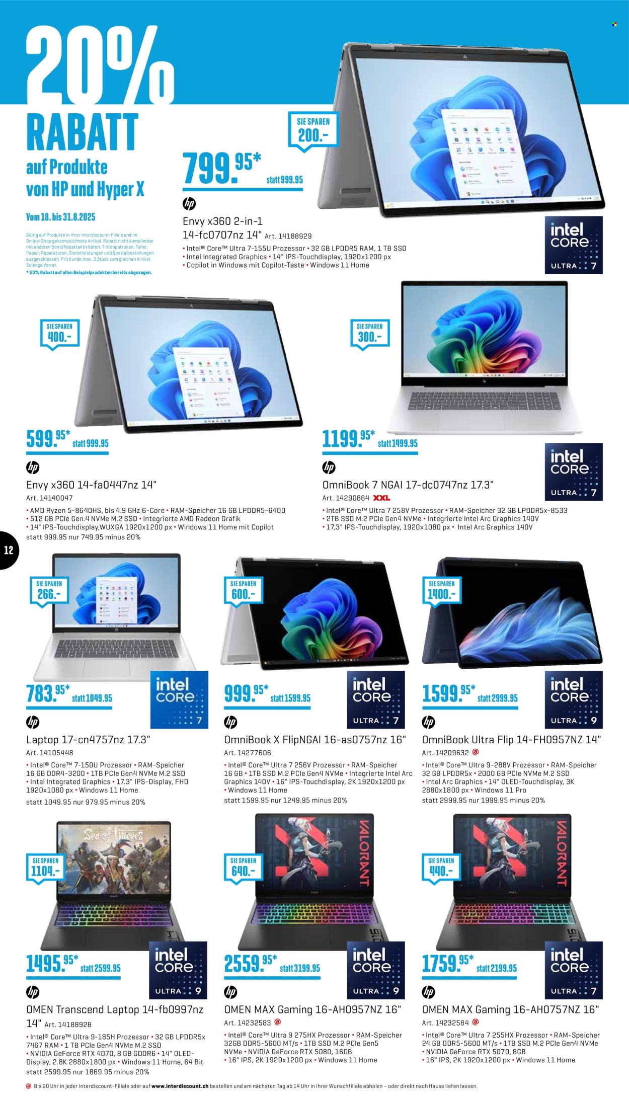 Catalogue Interdiscount - 18.8.2025 - 31.8.2025. Page 12. Page 12