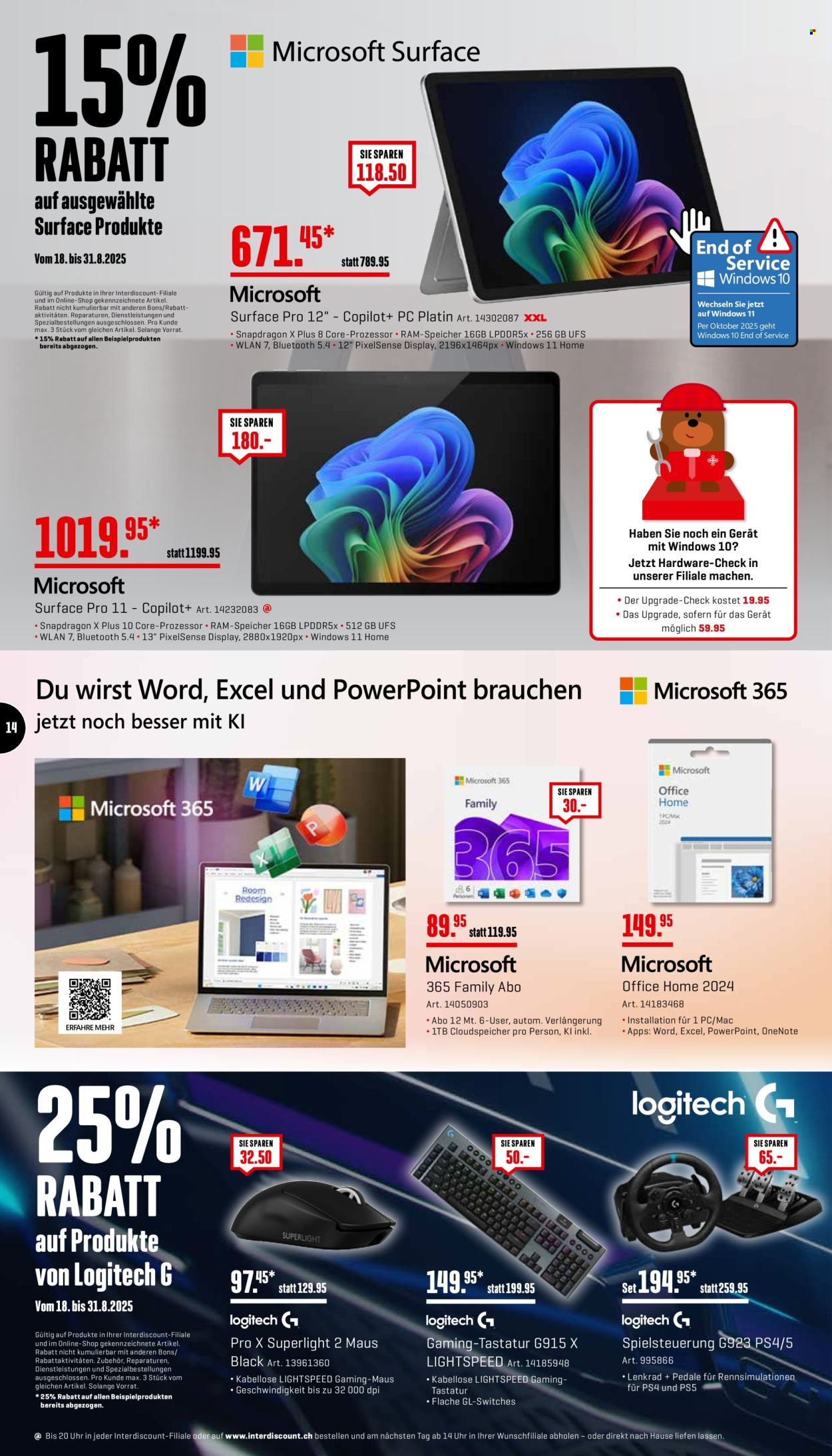 Catalogue Interdiscount - 18.8.2025 - 31.8.2025. Page 14. Page 14