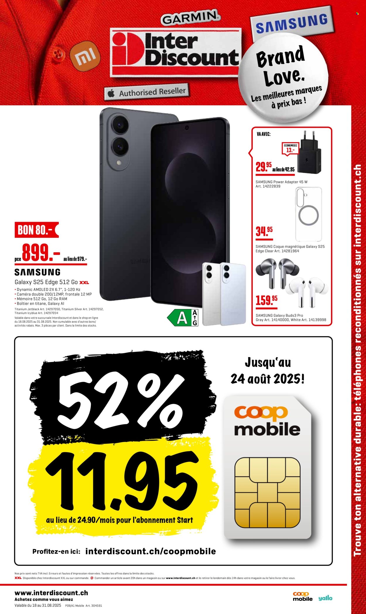 Catalogue Interdiscount - 18.8.2025 - 31.8.2025. Page 1. Page 1