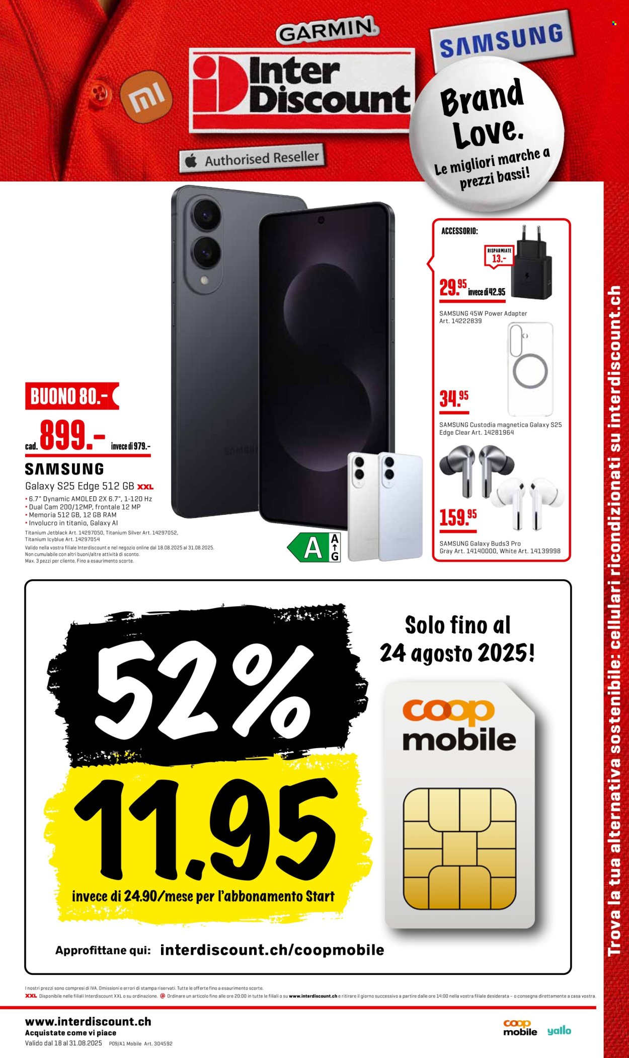 Catalogue Interdiscount - 18.8.2025 - 31.8.2025. Page 1. Page 1