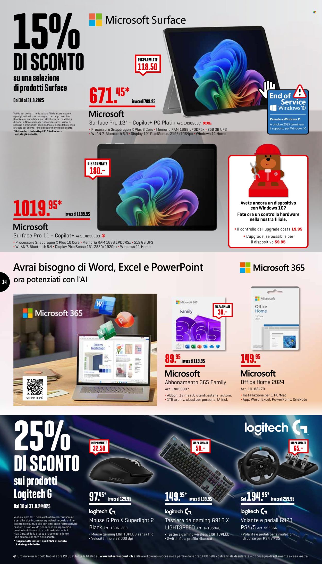 Catalogue Interdiscount - 18.8.2025 - 31.8.2025. Page 14. Page 14