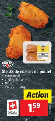 Steaks de cuisses de poulet