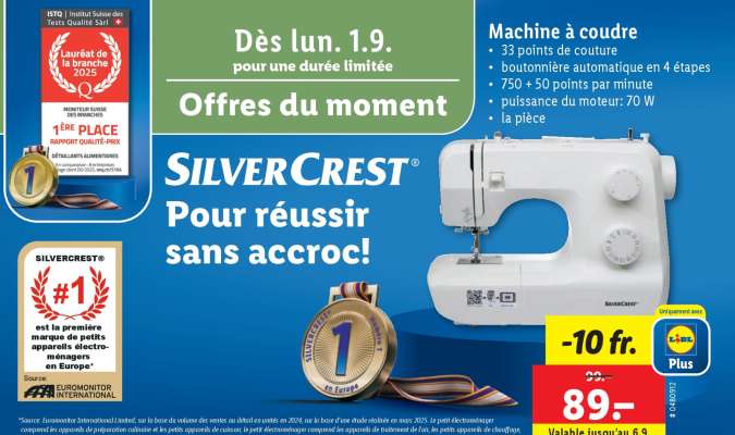 Machine à coudre SilverCrest