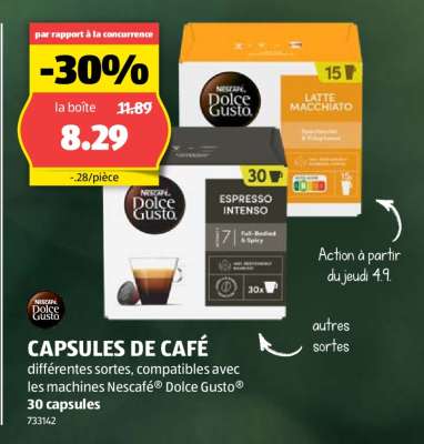 CAPSULES DE CAFÉ