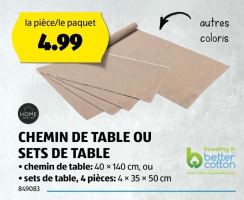 CHEMIN DE TABLE OU SETS DE TABLE