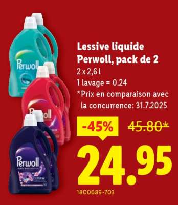 Lessive liquide Perwoll, pack de 2