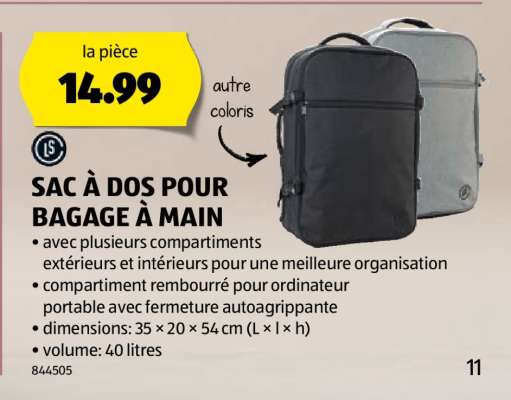 SAC À DOS POUR BAGAGE À MAIN