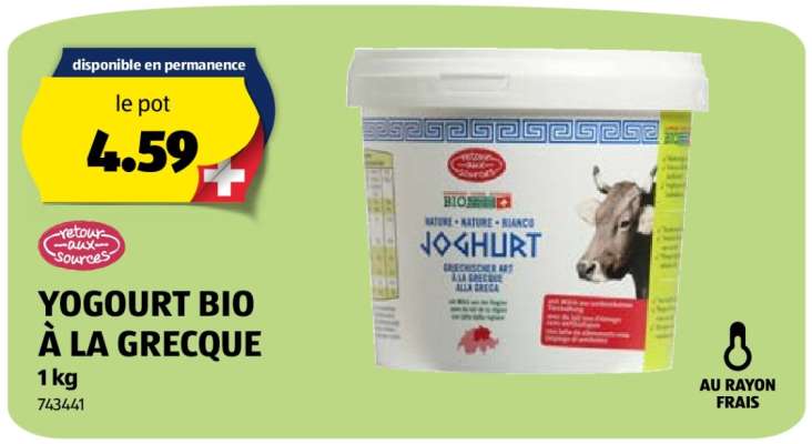 YOGOURT BIO À LA GRECQUE
