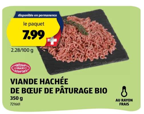 VIANDE HACHÉE DE BŒUF DE PÂTURAGE BIO