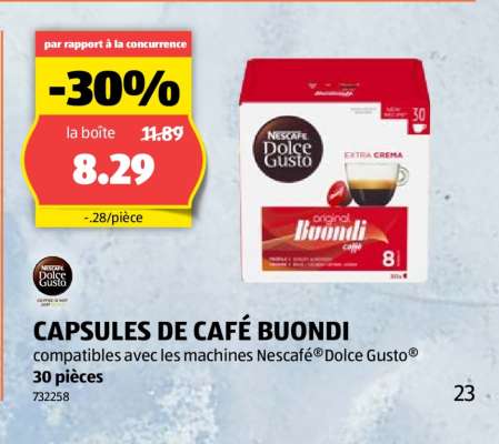 CAPSULES DE CAFÉ BUONDI