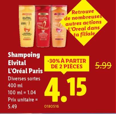 Shampoing Elvital L’Oréal Paris